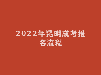 2022年昆明成考报名流程