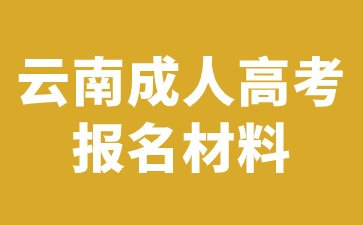 2024年云南成人高考在线报名需要准备哪些材料？